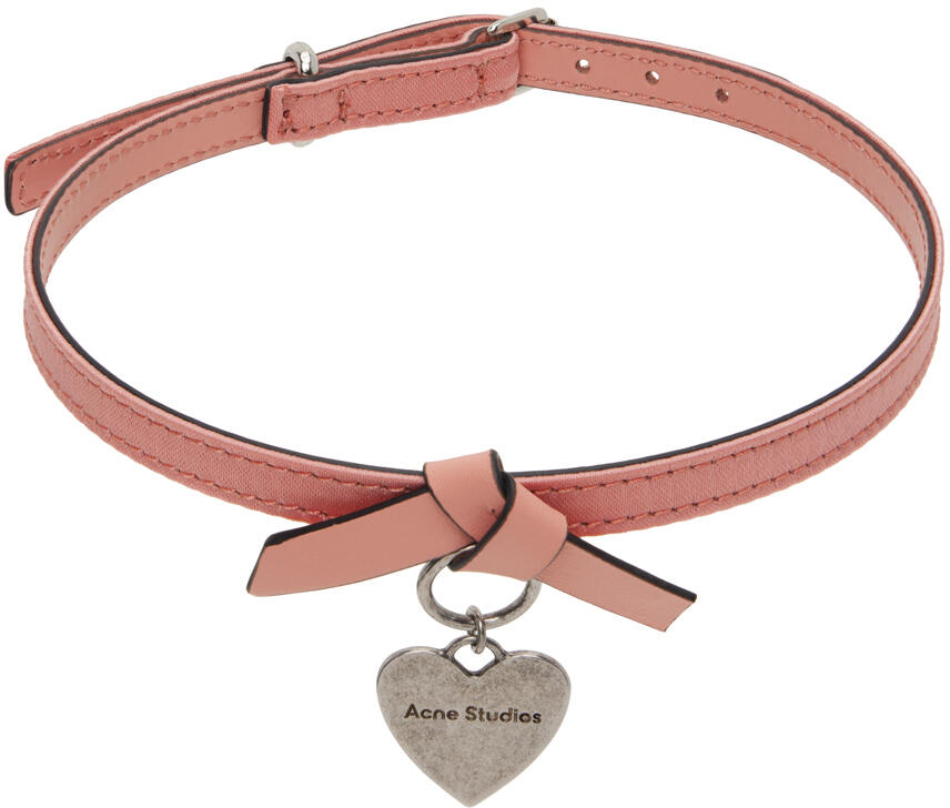 Acne Studios Pink Musubi Charm Choker Cover