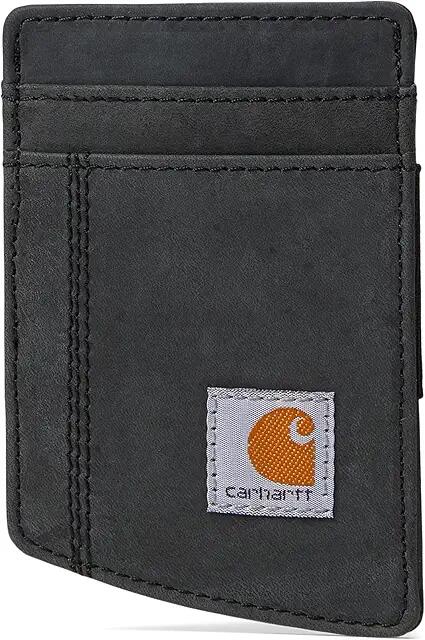 Carhartt Saddle Leather Front Pocket Wallet (Black) Wallet Handbags Cover