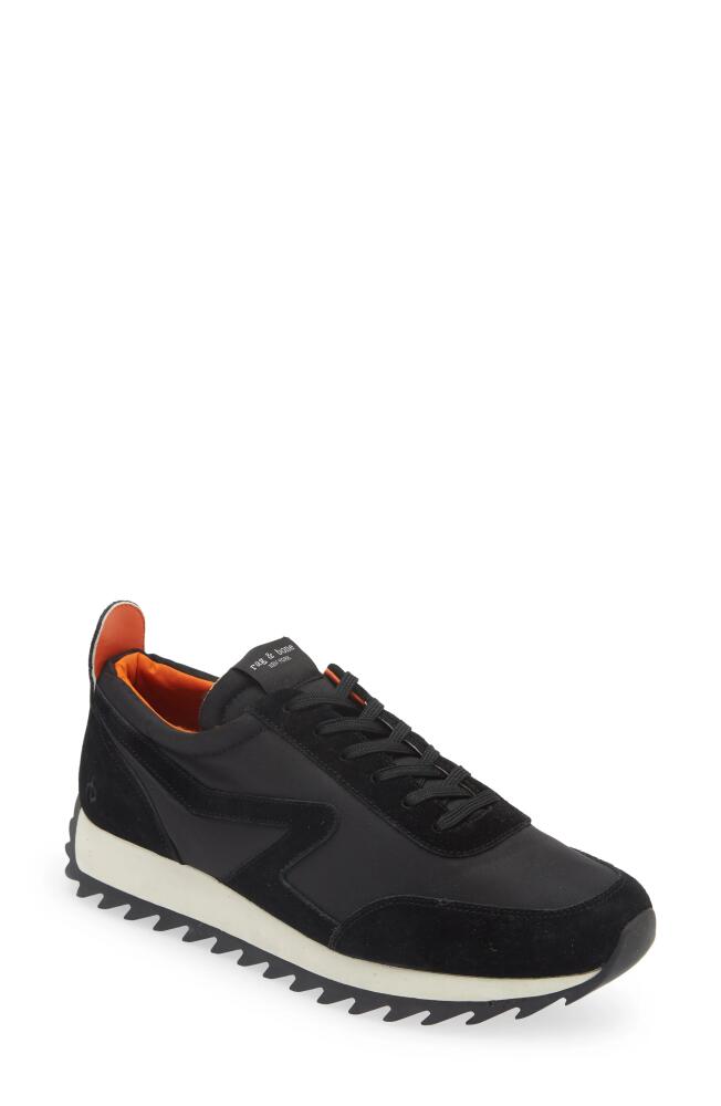 rag & bone Retro Runner Sneaker in Black Suede Cover