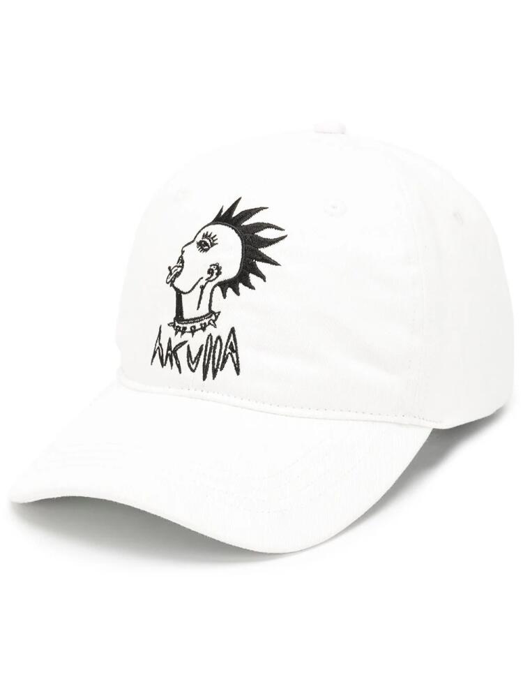 Haculla embroidered-logo baseball cap - White Cover