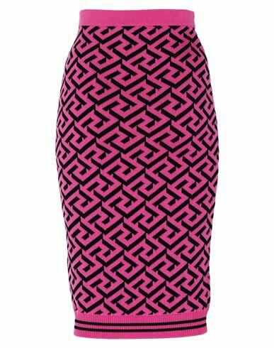 Versace Woman Midi skirt Fuchsia Virgin Wool, Cotton, Polyamide Cover