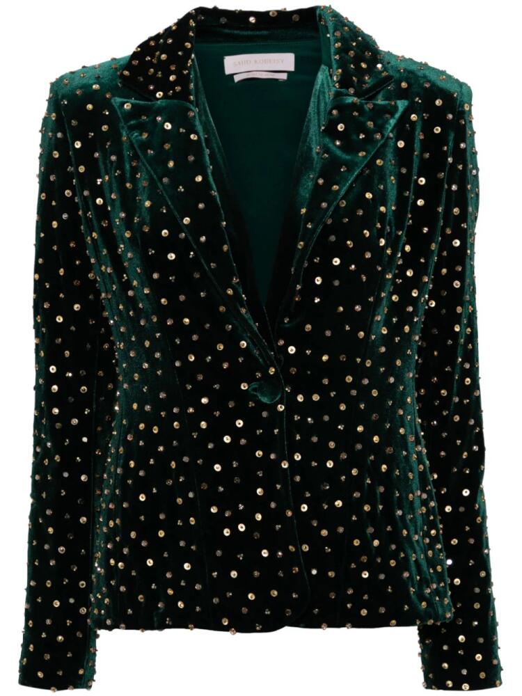 Saiid Kobeisy beaded velvet jacket - Green Cover