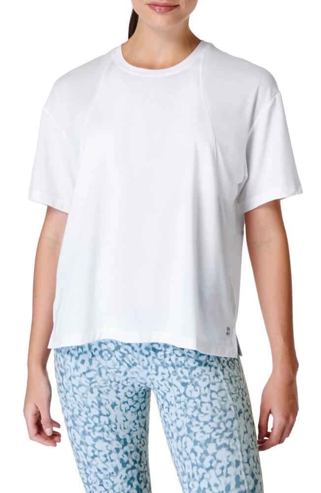 Sweaty Betty Relaxed Fit Draped T-Shirt in White Cover