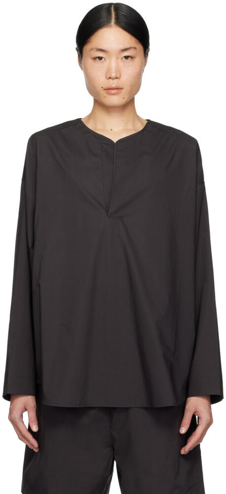 Fear of God Black Open Placket Henley Cover