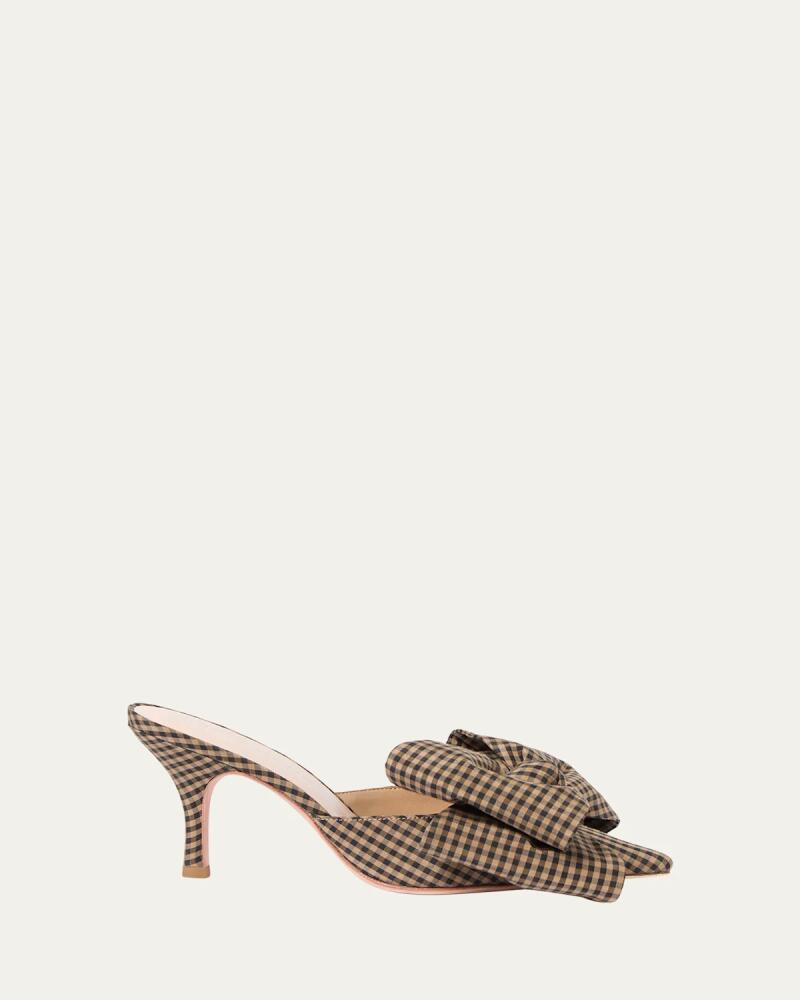 Loeffler Randall Margot Gingham Bow Mule Pumps Cover