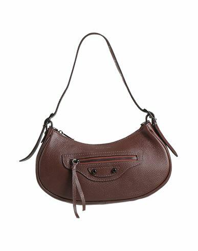 My-best Bags Woman Shoulder bag Dark brown Leather Cover