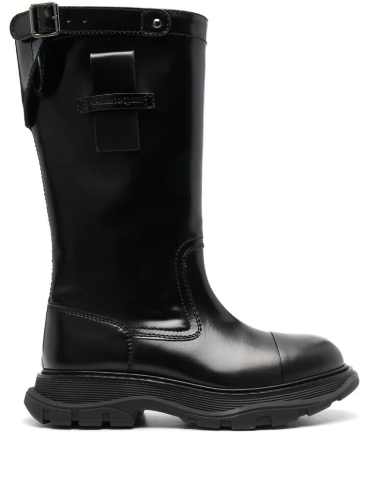 Alexander McQueen mid-calf leather boots - Black Cover