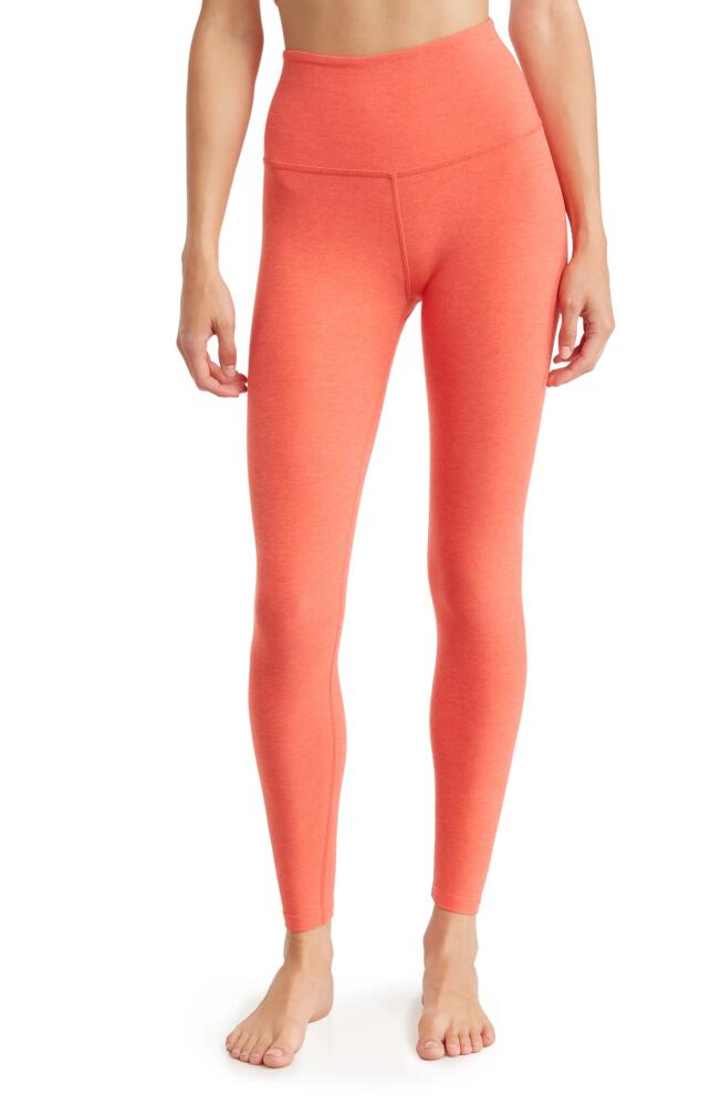 Beyond Yoga Caught in the Midi High Waist Leggings in Marmalade Heather Cover