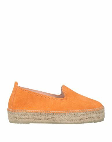 Manebí Woman Espadrilles Orange Leather Cover