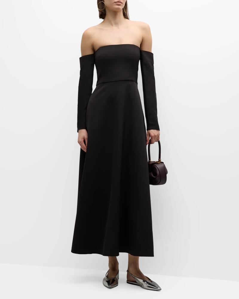 BERNADETTE Edia Off-The-Shoulder Long-Sleeve Maxi Dress Cover