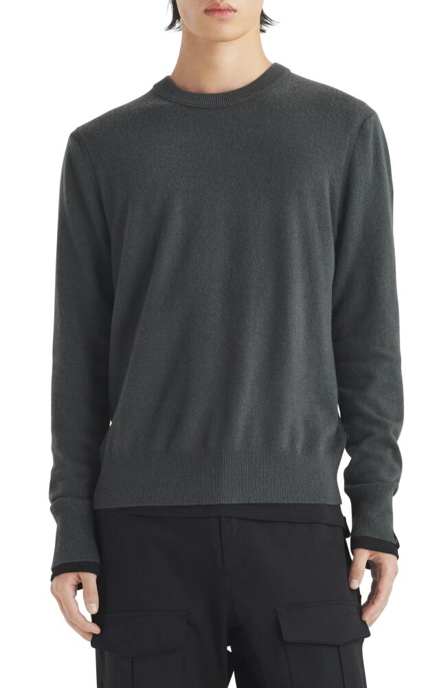 rag & bone Harding Cashmere Crewneck Sweater in Shadow Green Cover