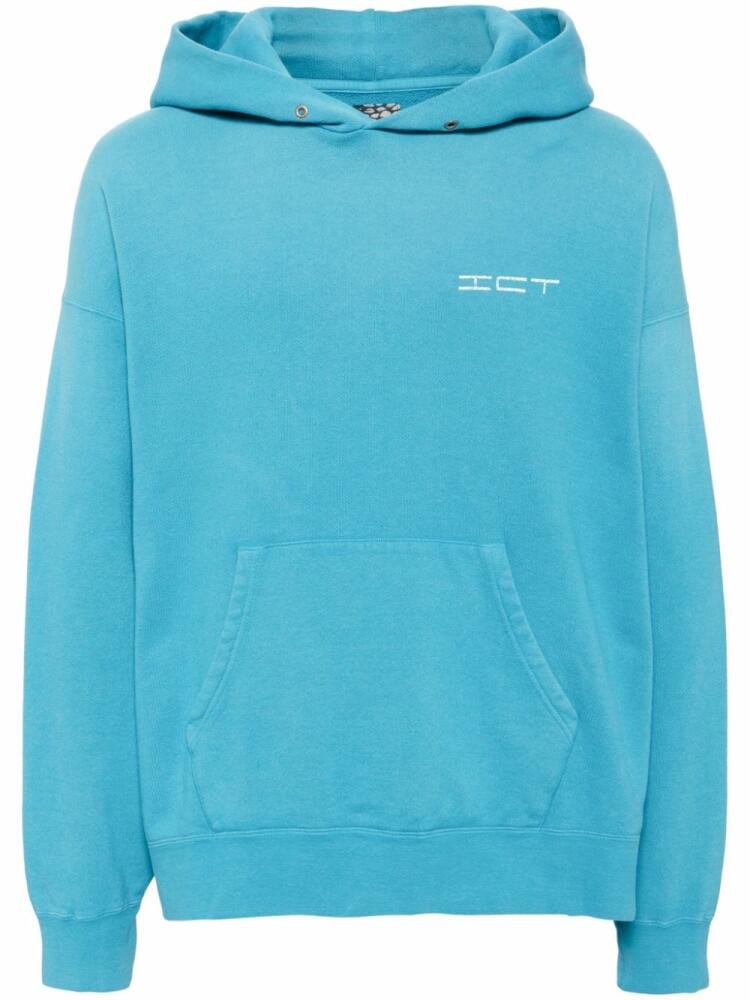 visvim logo print hoodie - Blue Cover