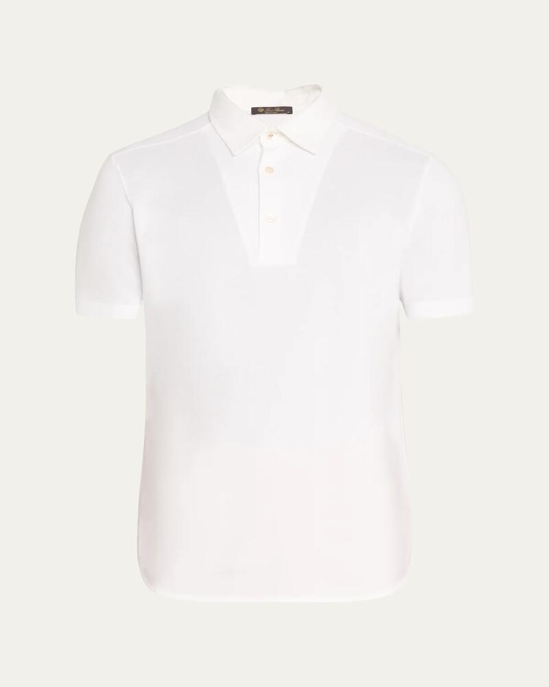 Loro Piana Men's Cotton Pique Polo Shirt Cover