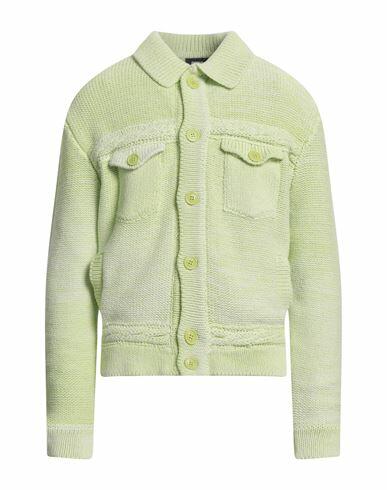 Gcds Man Cardigan Acid green Cotton, Polyamide, Elastane Cover