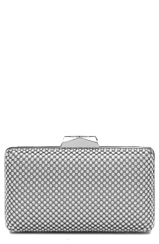 Olga Berg Natasha Mesh Clutch in Silver Cover