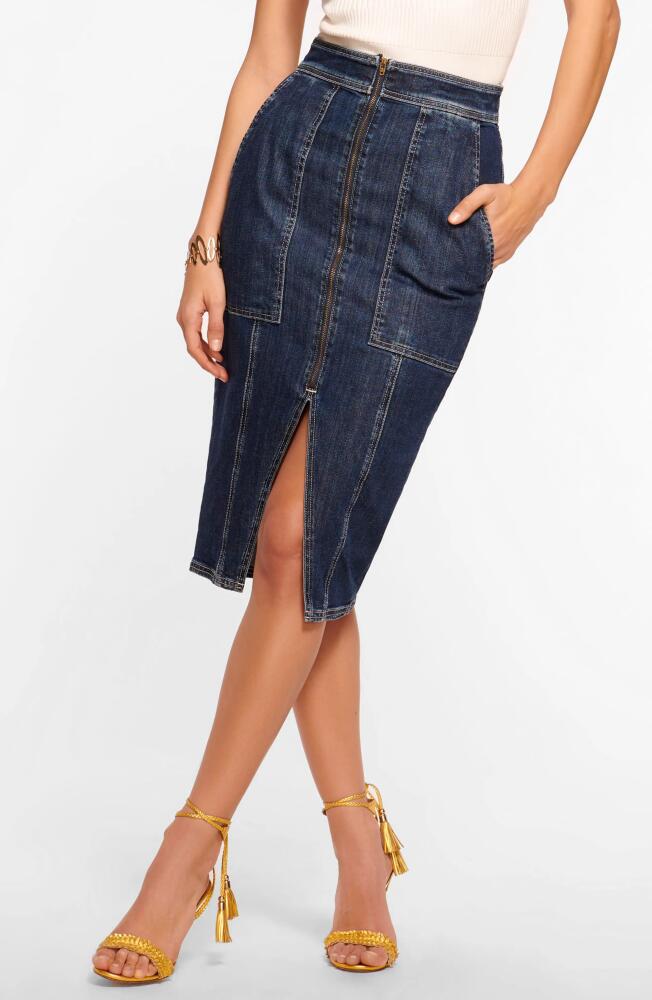 Ramy Brook Marietta Zip Denim Skirt in Dark Wash Cover