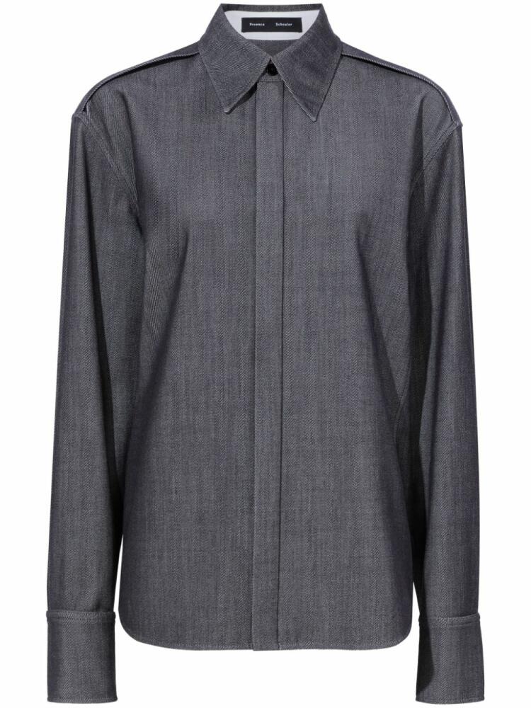 Proenza Schouler virgin wool-blend shirt - Grey Cover