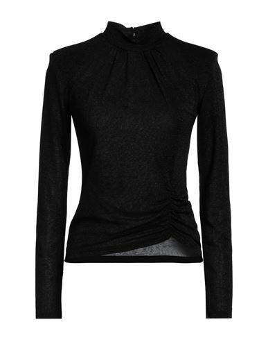 Kaos Woman Turtleneck Black Viscose, Polyester, Polyamide, Elastane Cover