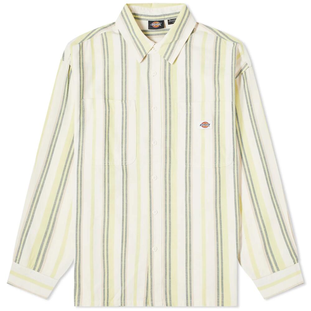 Dickies Men's Glade Spring Stripe Overshirt in Cloud Cover