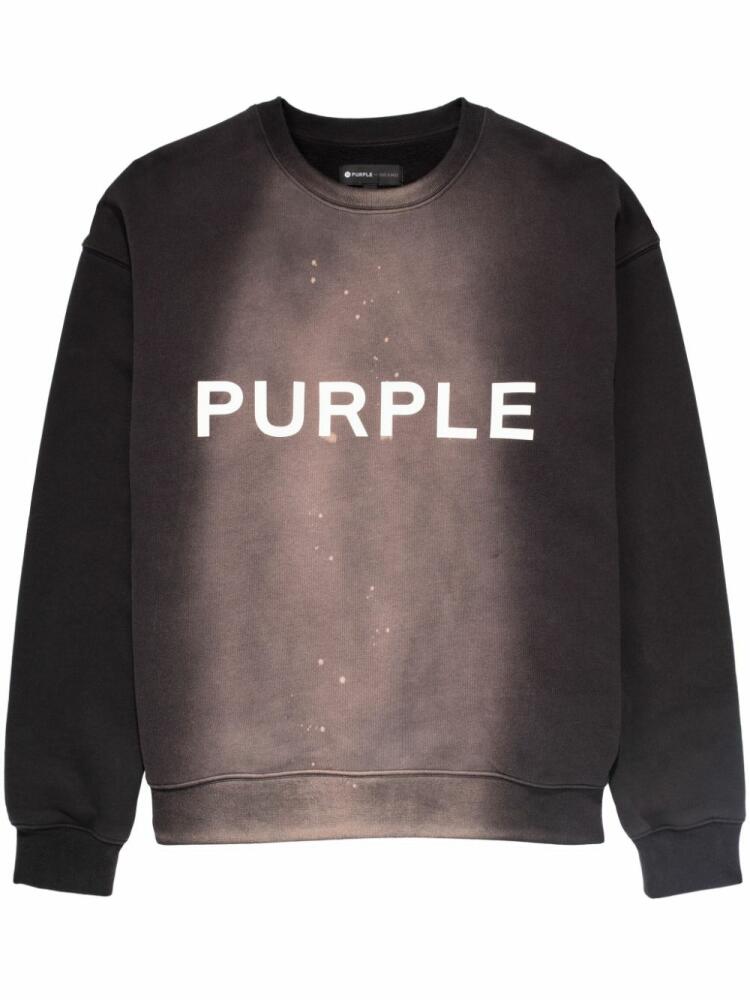 Purple Brand logo-print crew-neck sweatshirt - Black Cover