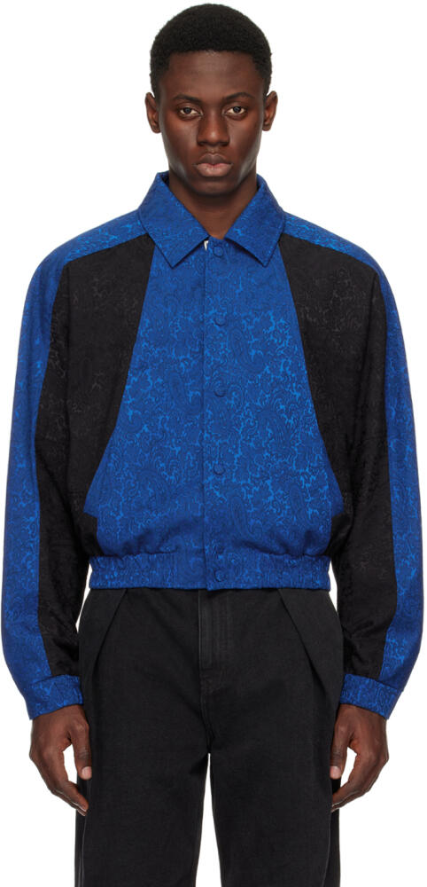 ADER error Blue & Black Jacquard Jacket Cover