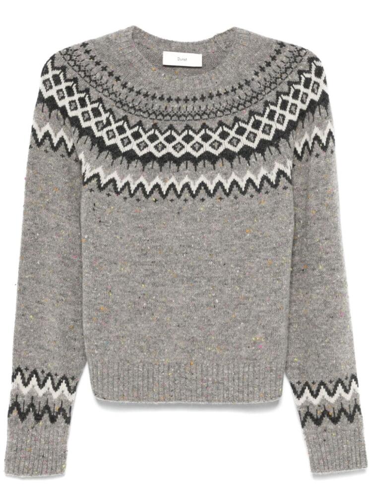 DUNST fair-isle-intarsia sweater - Grey Cover