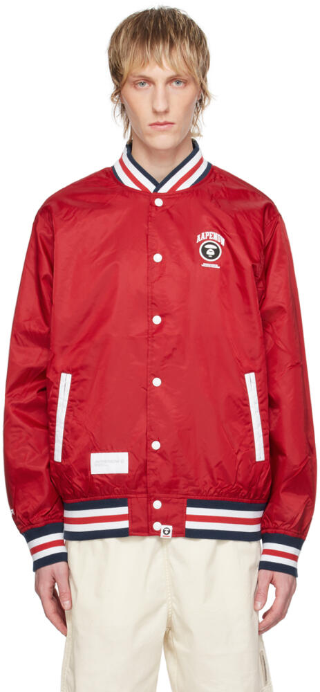 AAPE by A Bathing Ape Red Lightweight Bomber Jacket Cover