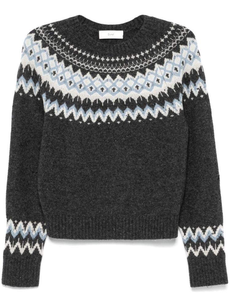 DUNST fair-isle-intarsia sweater - Grey Cover