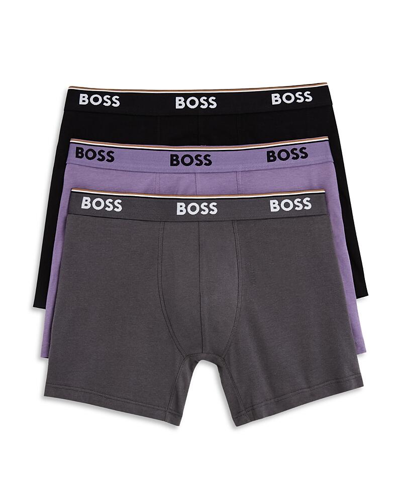 Boss Power Cotton Blend Logo Waistband Boxer Briefs, Pack of 3 Cover