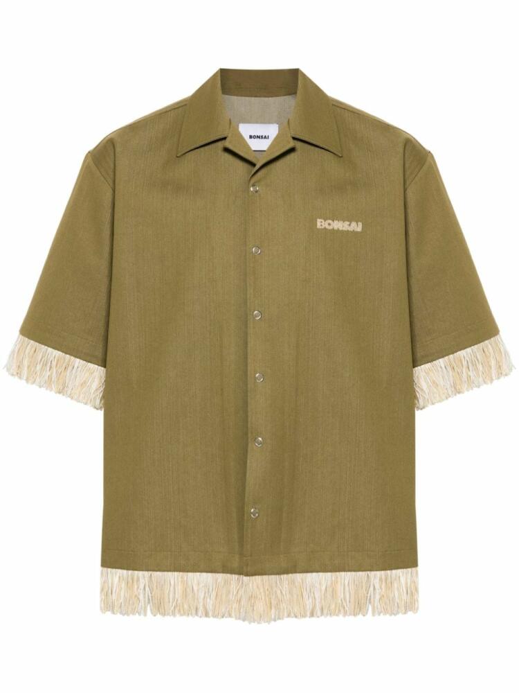 Bonsai logo-embroidered shirt - Green Cover