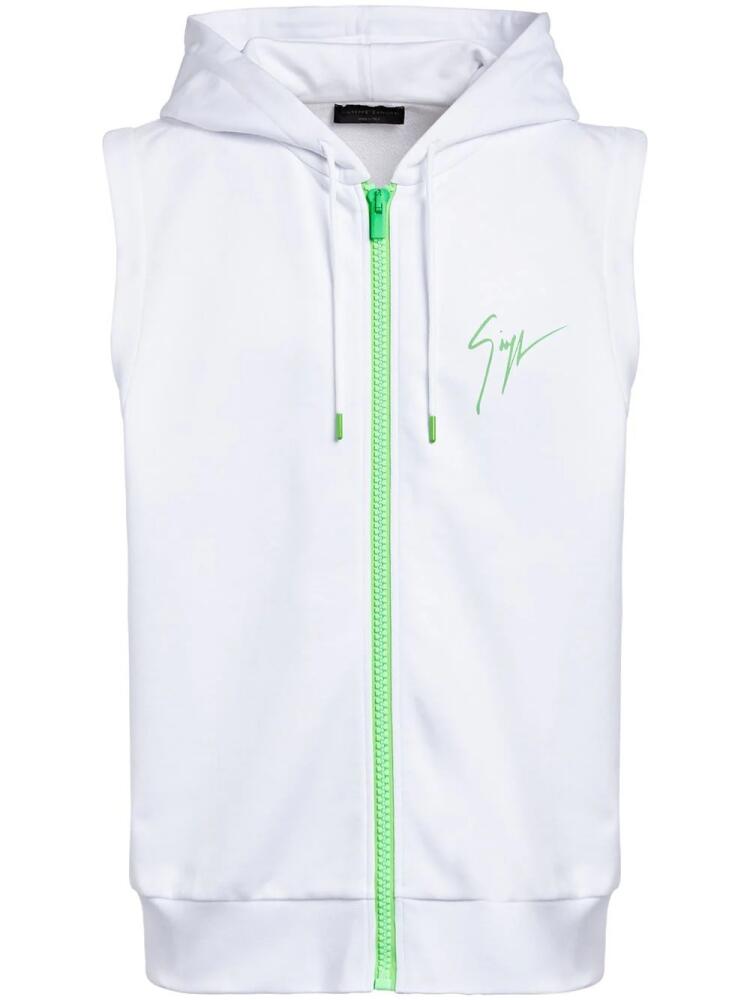 Giuseppe Zanotti LR-41 sleeveless hoodie - White Cover