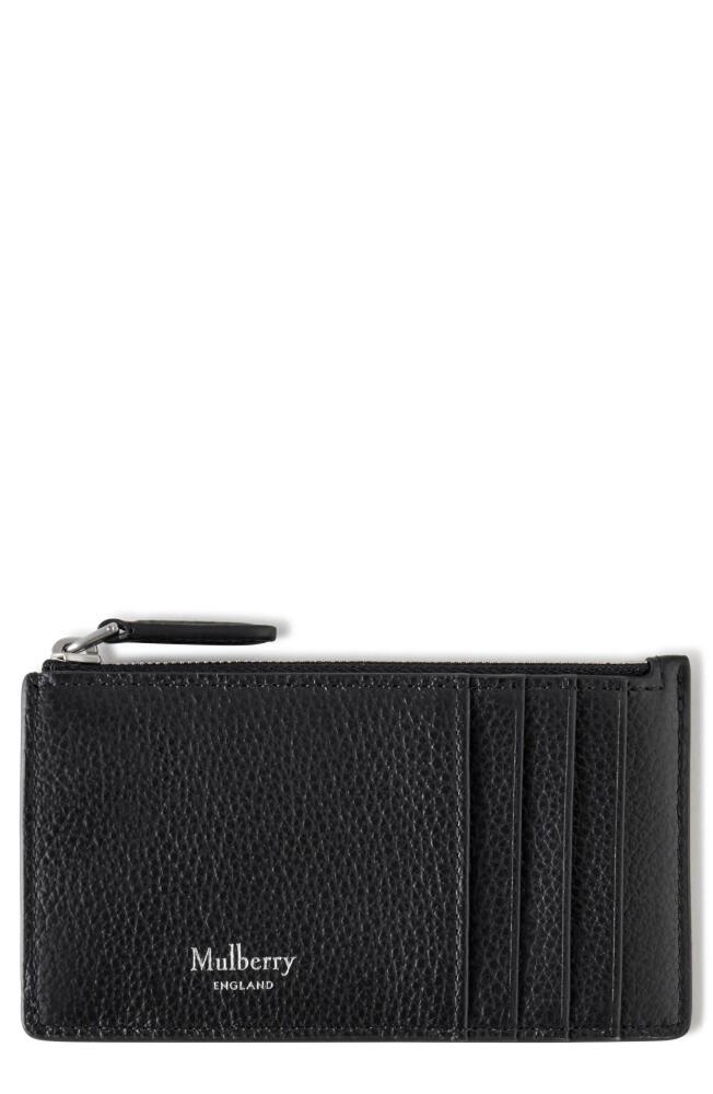 Mulberry Continental Zip Leather Card Holder in Black Cover