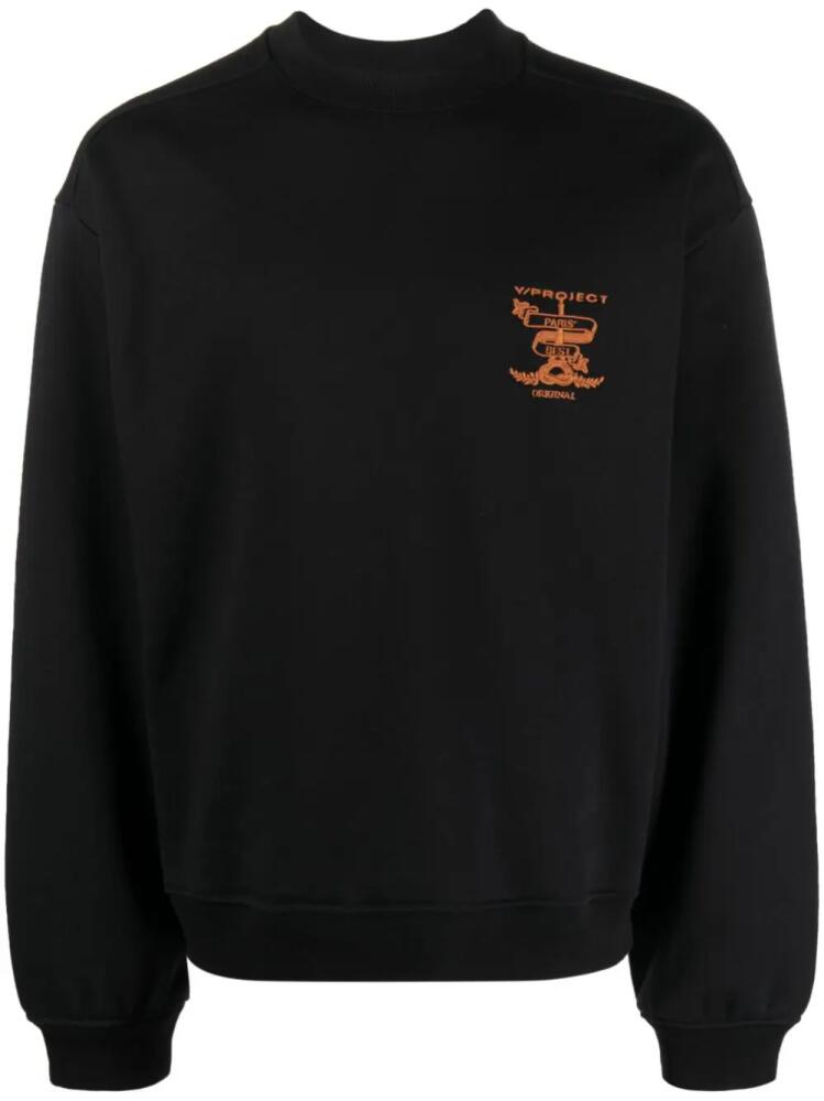 Y/Project logo-embroidered organic cotton sweatshirt - Black Cover