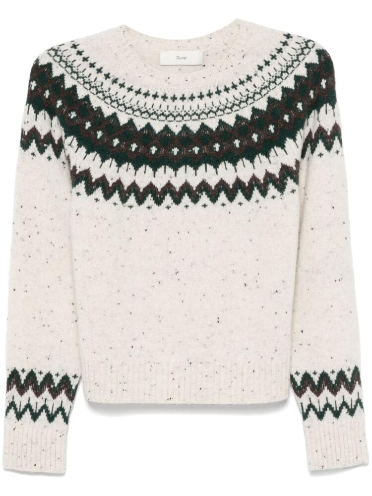 DUNST fair-isle-intarsia sweater - White Cover