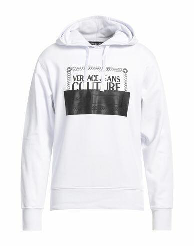 Versace Jeans Couture Man Sweatshirt White Cotton, Elastane Cover