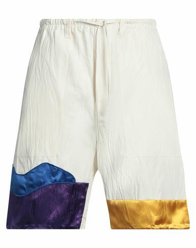 Marni Man Shorts & Bermuda Shorts Ivory Polyamide, Cotton, Linen, Viscose Cover