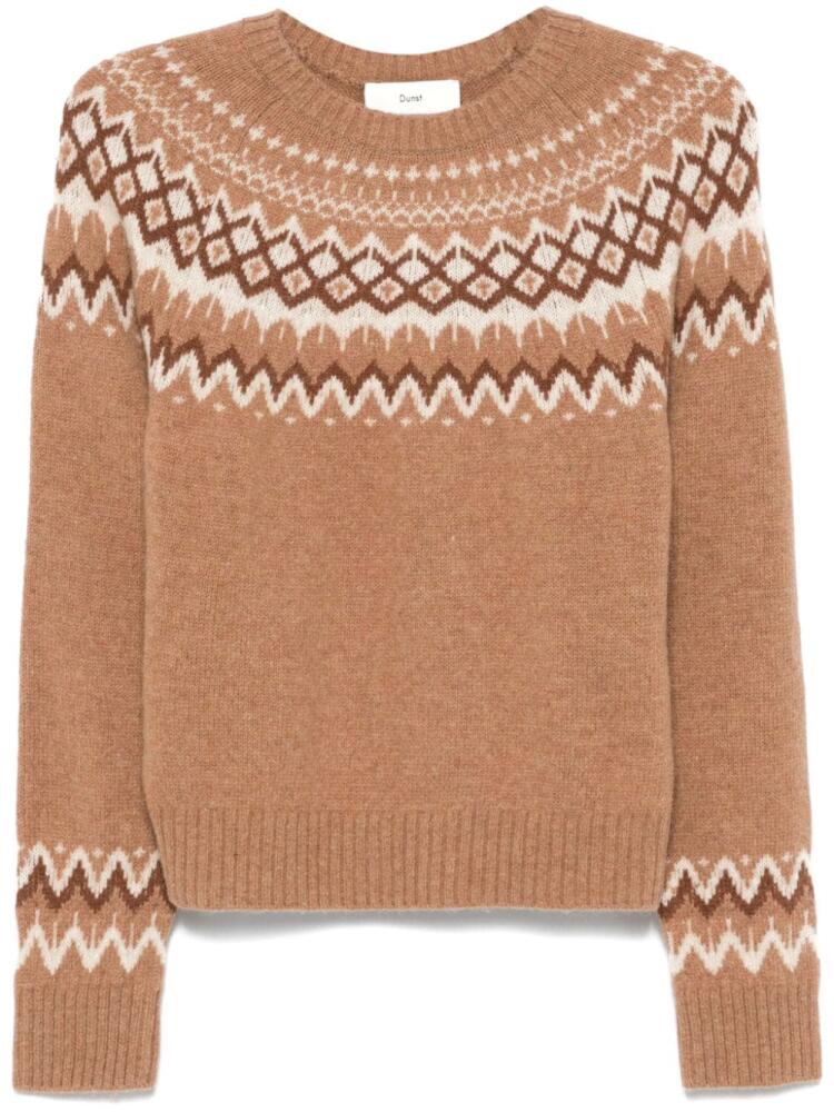 DUNST fair-isle-intarsia sweater - Brown Cover