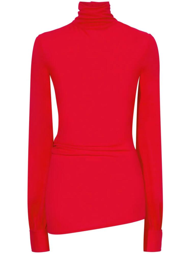 Proenza Schouler Sonia high-neck crepe blouse - Red Cover