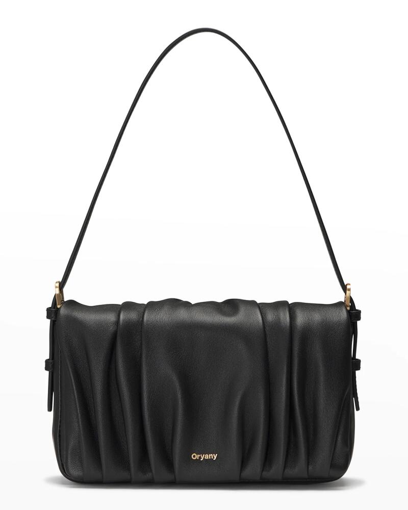 Oryany Bell Flap Ruched Leather Shoulder Bag Cover