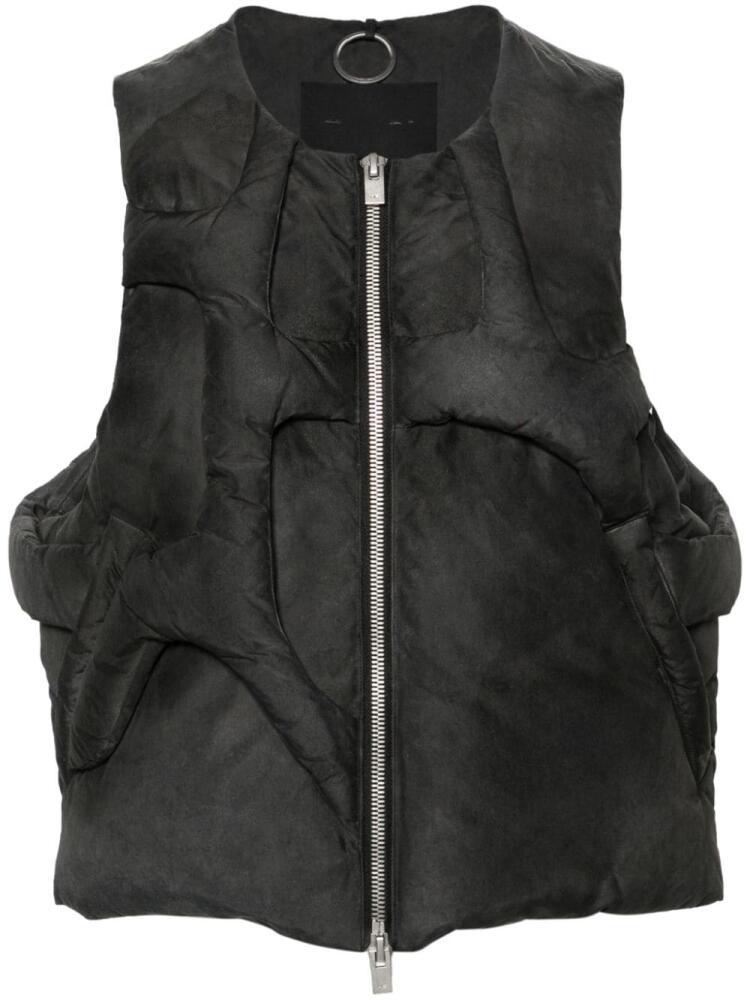 HELIOT EMIL Diffusion panelled down gilet - Black Cover