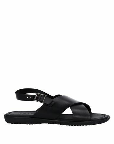 Doucal's Man Sandals Black Calfskin Cover