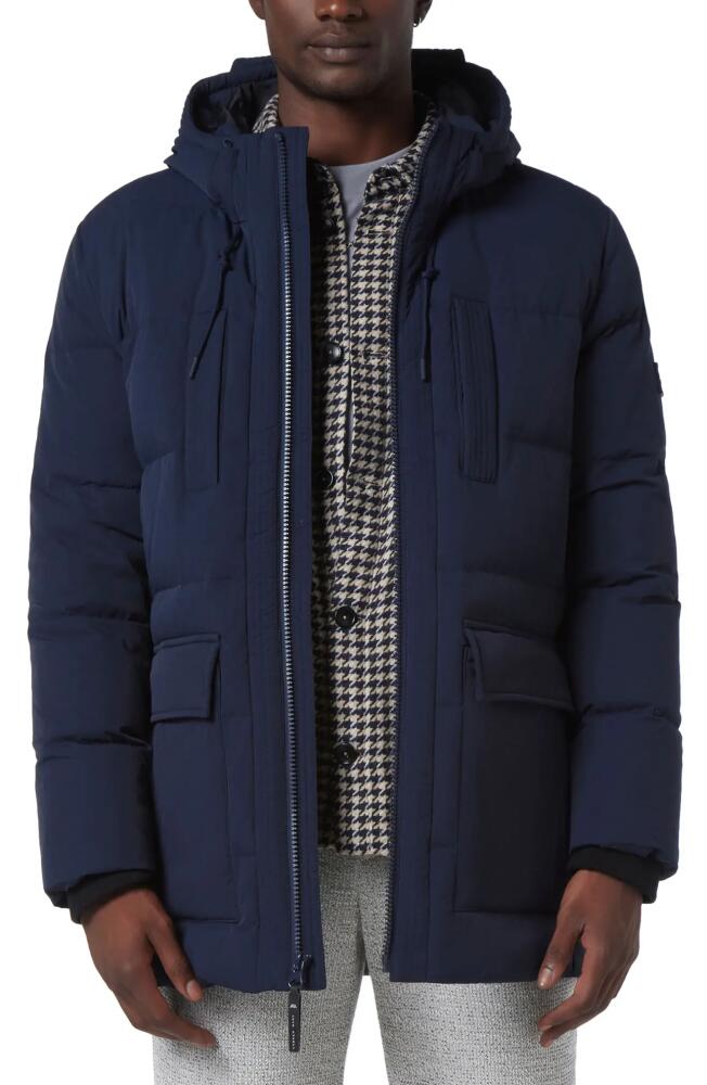 Marc New York Silverton Water Resistant Down & Feather Fill Jacket in Navy Cover