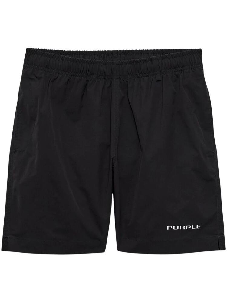 Purple Brand Wordmark swim shorts - Black Cover