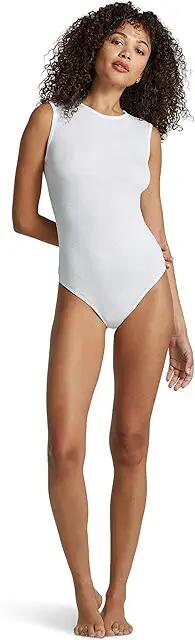 Commando Luxury Rib Signature Bodysuit (White) Women's Jumpsuit & Rompers One Piece Cover