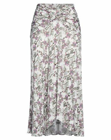 Isabel Marant Woman Midi skirt White Viscose, Silk Cover