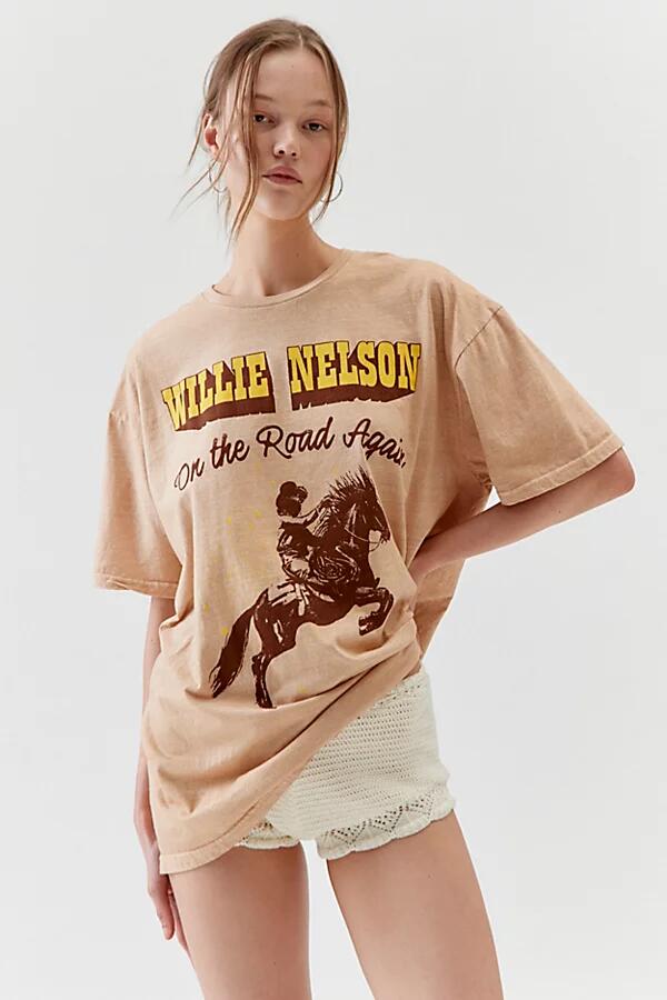 Willie Nelson Route 66 T-Shirt Dress in Tan Cover