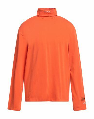 Heron Preston Man T-shirt Orange Cotton Cover