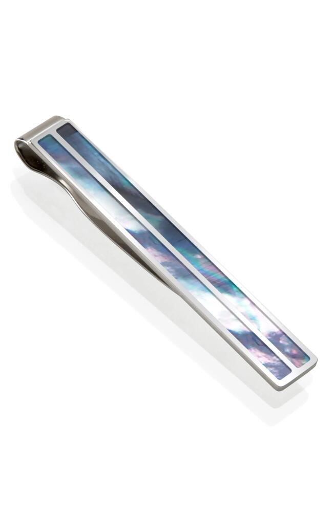 M-Clip Mother-of-Pearl Tie Bar in Silver Cover