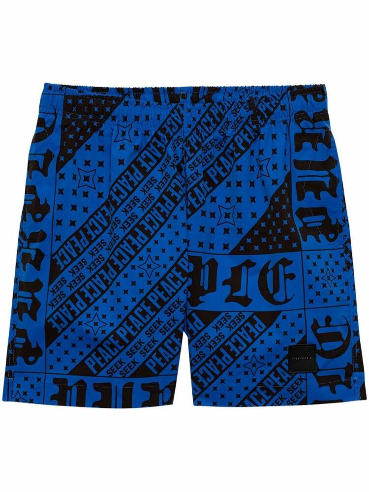 Purple Brand Flag Bandana swim shorts - Blue Cover