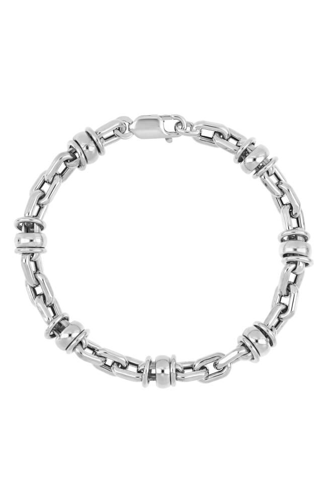 Bony Levy Men's 14K Gold Disc Link Bracelet in 14K White Gold Cover